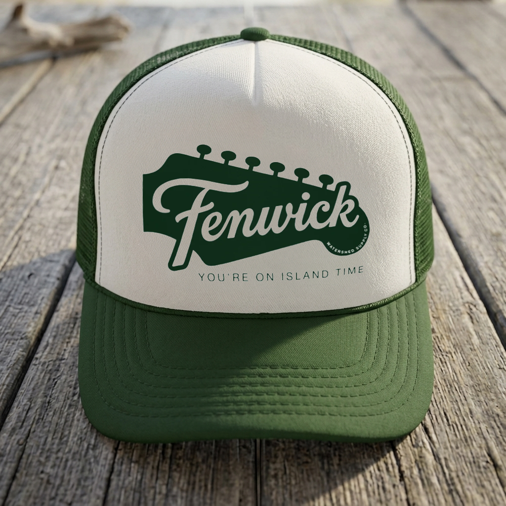 Fenwick Foam Trucker Hat Dark Green/White