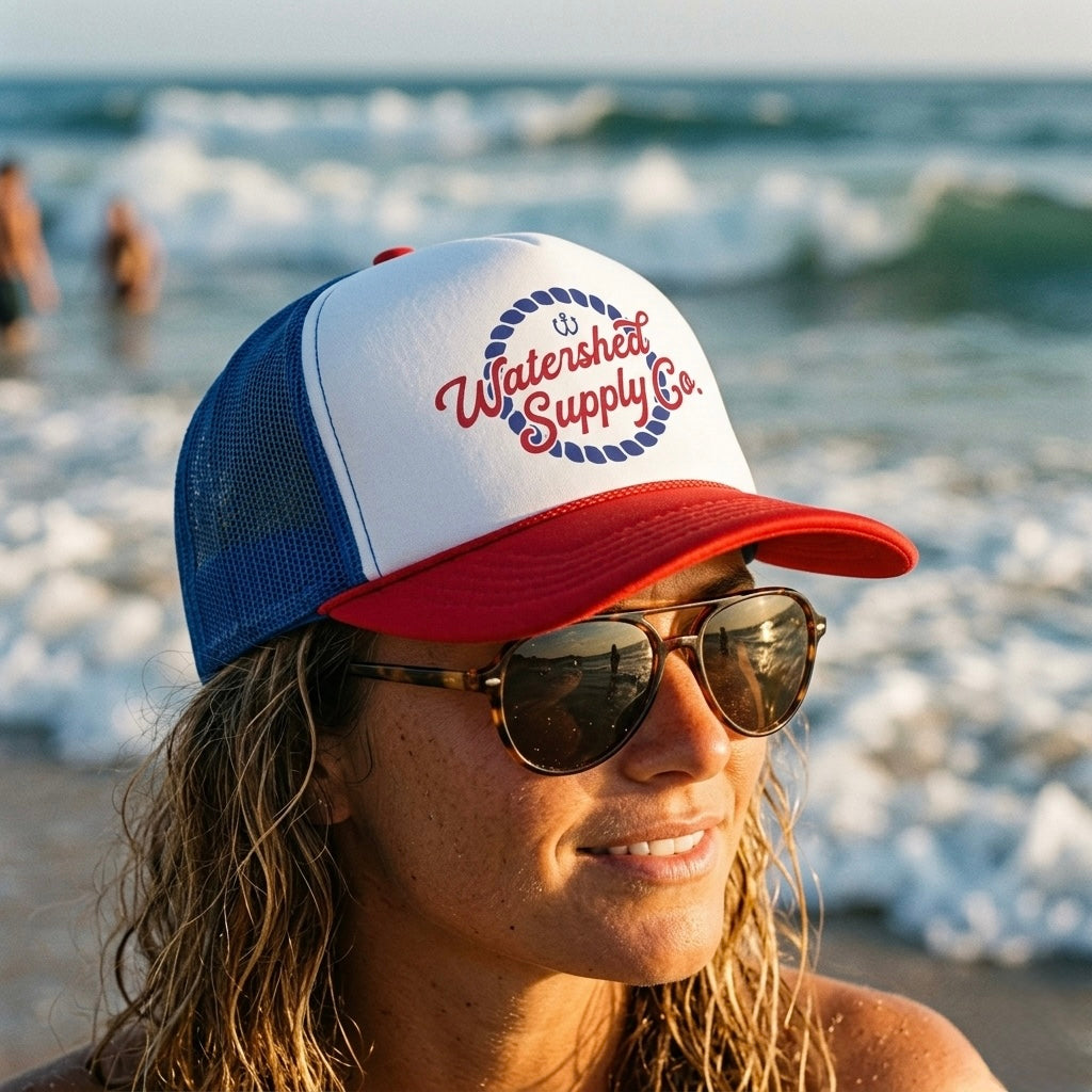 Halyard Foam Trucker Hat Red/White/Blue