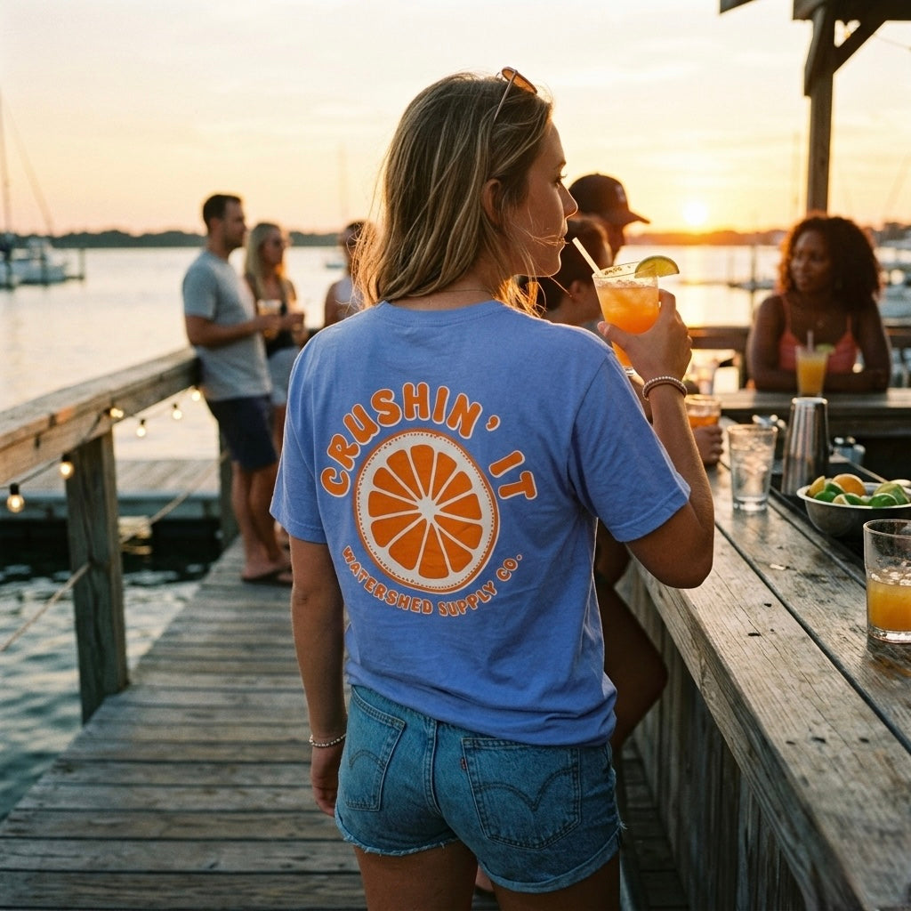 Crushin' It Tee Chesapeake Blue