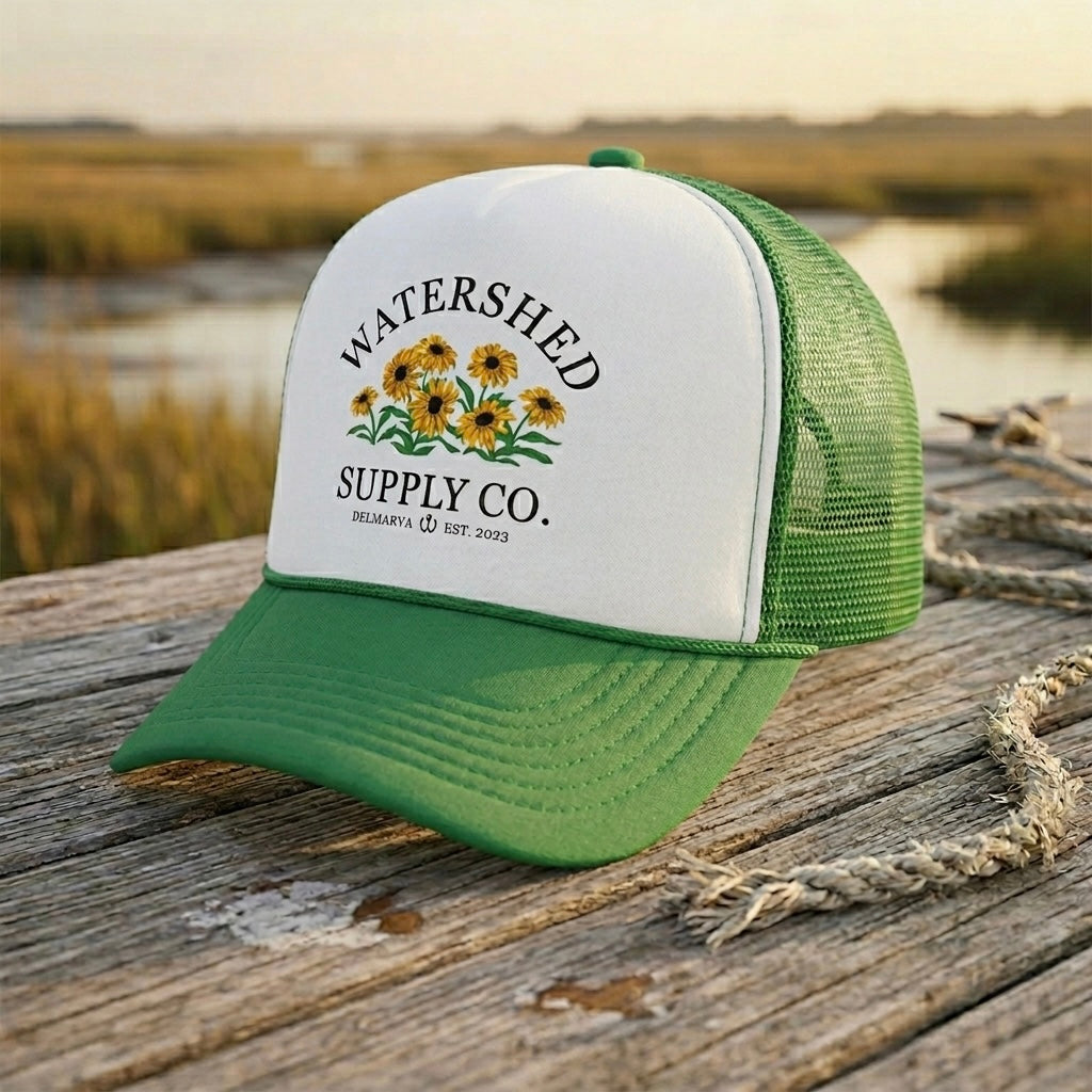 Maryland Byways Foam Trucker Hat Green/White