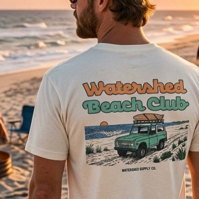 Watershed Beach Club Tee Vintage White